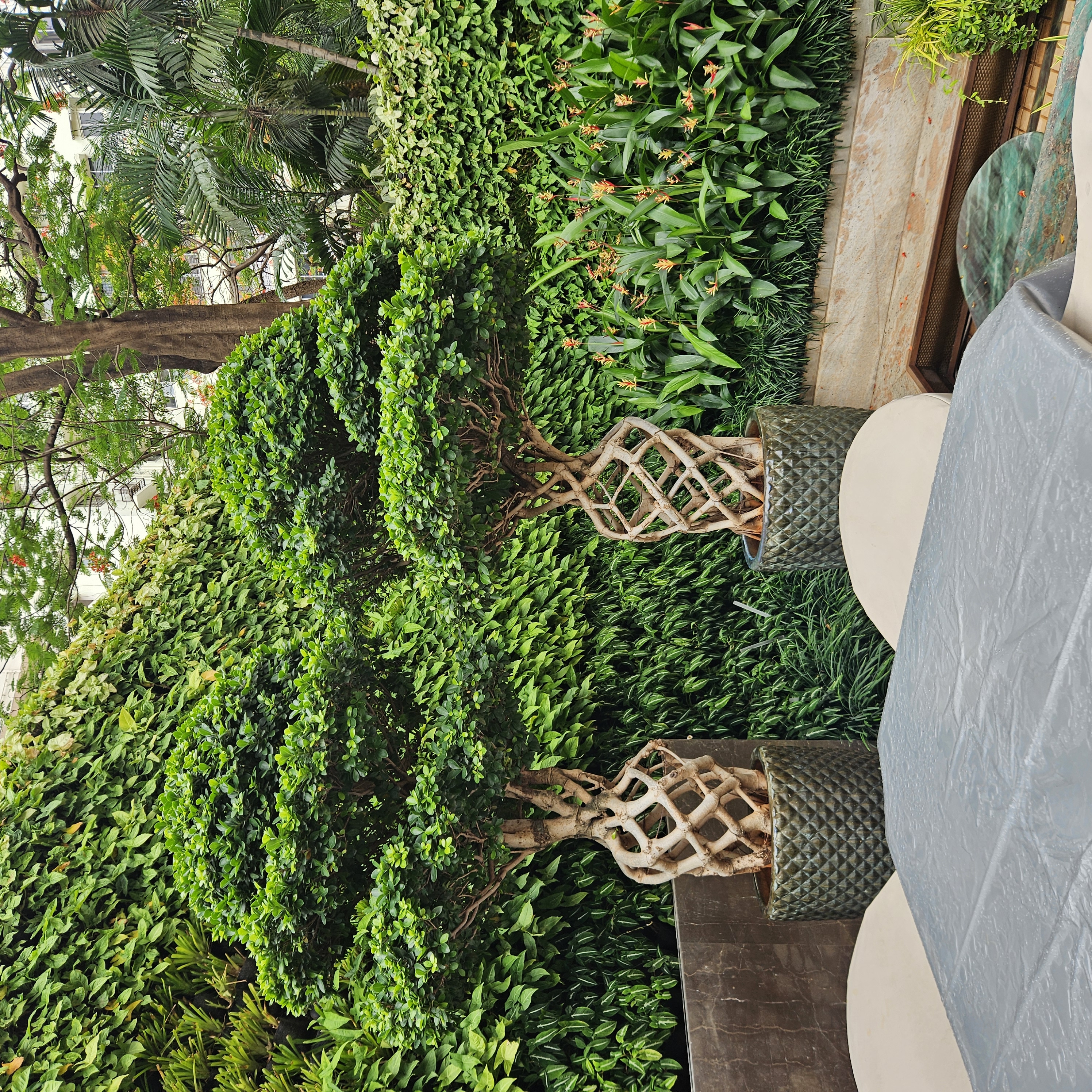Elegant residential garden design at Mangal Aaditayan with landscape plantation features